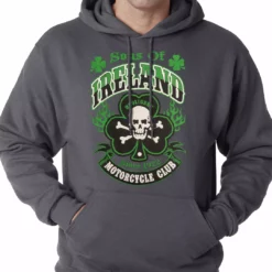 Bewild Sons Of Ireland Shamrock Skull Biker Hoodie 16 Bewild Sons Of Ireland Shamrock Skull Biker Hoodie