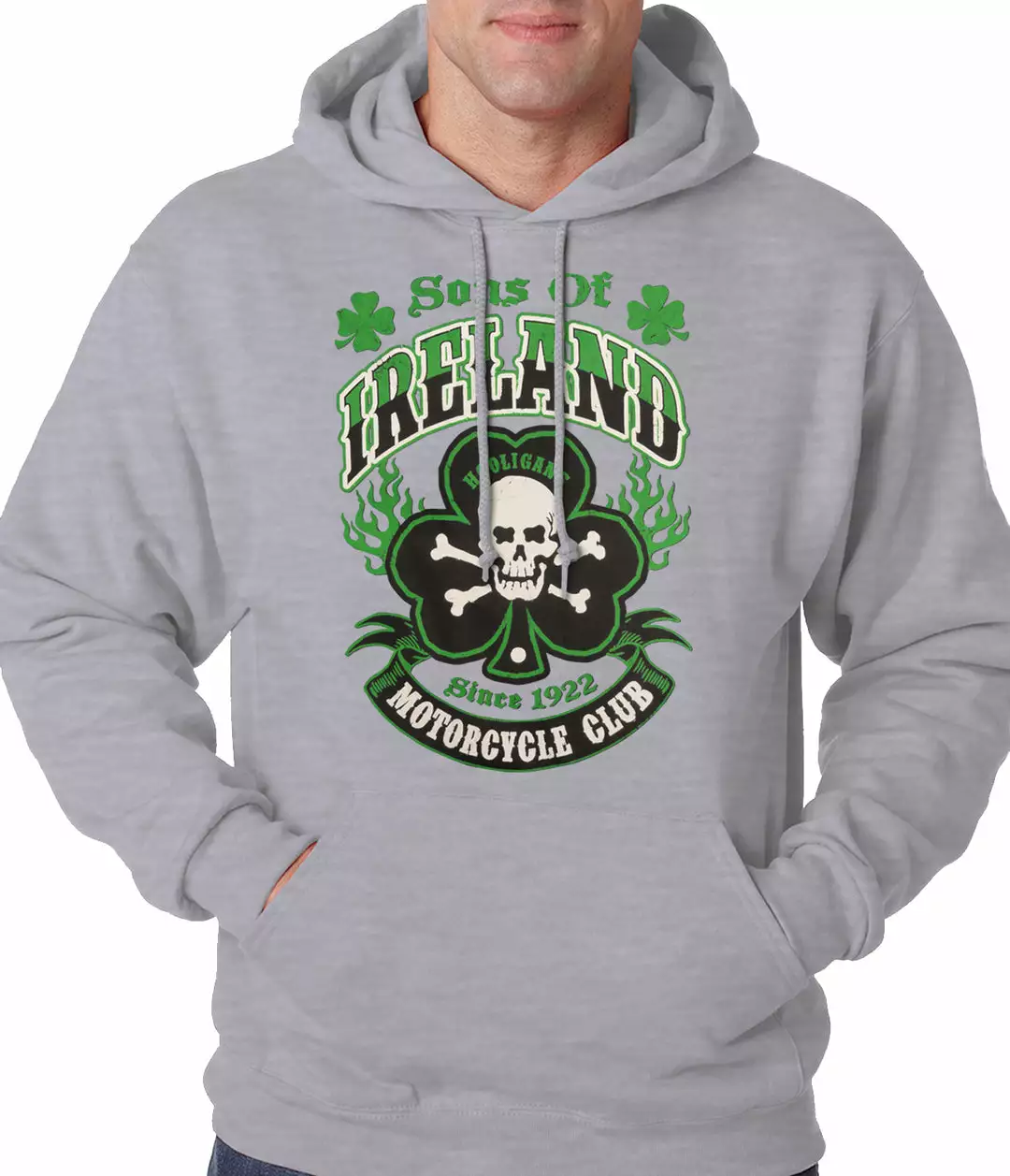 Bewild Sons Of Ireland Shamrock Skull Biker Hoodie 7 Bewild Sons Of Ireland Shamrock Skull Biker Hoodie