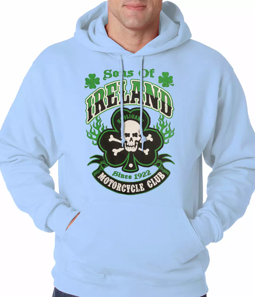 Bewild Sons Of Ireland Shamrock Skull Biker Hoodie 8 Bewild Sons Of Ireland Shamrock Skull Biker Hoodie