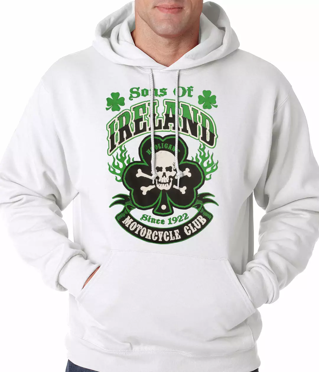 Bewild Sons Of Ireland Shamrock Skull Biker Hoodie 13 Bewild Sons Of Ireland Shamrock Skull Biker Hoodie