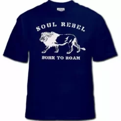 Bewild Soul Rebel Born To Roam Men's T-Shirt (Navy)