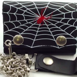 Bewild Wallets & Chains Spider Web Genuine Leather Chain Wallet