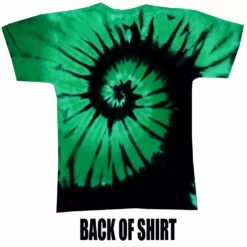 Bewild Liquid Blue Spiral Clover Irish Green Tie Dye T-Shirt