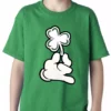 Bewild Kid's T-Shirts St. Patrick's Day Cartoon Hand Holding Shamrock Kids T-shirt 2 Bewild Kid's T-Shirts St. Patrick's Day Cartoon Hand Holding Shamrock Kids T-shirt