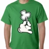 Bewild Men's T-Shirts St. Patrick's Day Cartoon Hand Holding Shamrock Mens T-shirt 2 Bewild Men's T-Shirts St. Patrick's Day Cartoon Hand Holding Shamrock Mens T-shirt