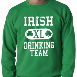 Bewild St. Patrick's Day Irish Drinking Team Adult Crewneck St.Patricks Day