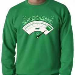 Bewild St.Patrick's Day - Irish Drunk-o-Meter Adult Crewneck St.Patricks Day