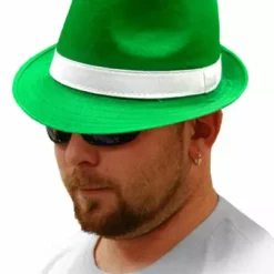 Bewild Buckets & Fedoras St. Patrick's Day Irish Kelly Green Fedora Hat