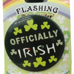 Bewild Accessories St Patrick's Day Officially Irish Light Up LED Pin