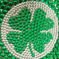 Bewild St. Patrick's Day Rhinestone Shamrock Flask (7 Oz)