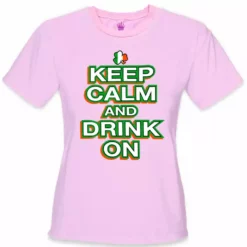 Bewild St. Patrick's Day Shirts - Keep Calm And Drink On Girl's T-Shirt Women's T-Shirts