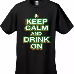 Bewild St. Patrick's Day Shirts - Keep Calm And Drink On Men's T-Shirt Men's T-Shirts