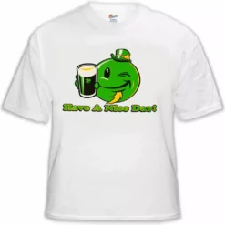 Bewild St. Patrick's Day Tees - Have A Nice Day Irish Smiley T-Shirt
