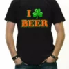 Bewild Men's T-Shirts St. Patrick's Day Tees - I Love Beer Shamrock T-Shirt