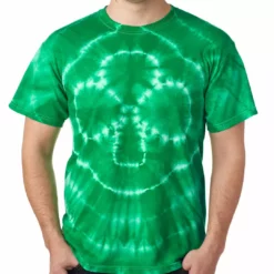 Bewild Tie Dye Tops St. Patrick's Day Tie-Dye Shamrock Mens T-shirt