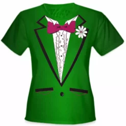 Bewild St. Patrick's Day Tuxedo Shirt For Girls