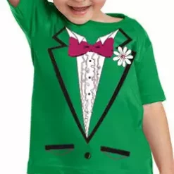 Bewild St. Patrick's Day Tuxedo T-Shirt For Kids