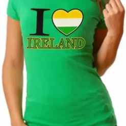 Bewild St. Patrick's Tees - I Love Ireland Girls T-Shirt Women's T-Shirts