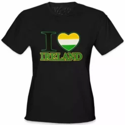 Bewild St. Patrick's Tees - I Love Ireland Girls T-Shirt Women's T-Shirts