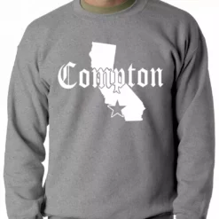 Bewild Star City Of Compton, California Adult Crewneck