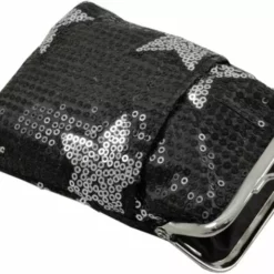 Bewild Star Studded Sequin Cigarette Purse With Lighter Holder