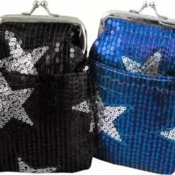 Bewild Star Studded Sequin Cigarette Purse With Lighter Holder