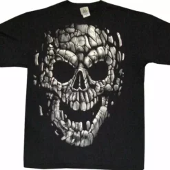 Bewild Stone Skull Pieces T-Shirt Liquid Blue