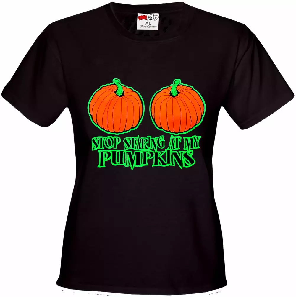 Bewild Halloween Costume T-shirts - Stop Staring At My Pumpkins Girls T-shirt Halloween Prints 6 Bewild Halloween Costume T-shirts - Stop Staring At My Pumpkins Girls T-shirt Halloween Prints