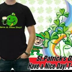 Bewild St. Patrick's Day Tees - Have A Nice Day Irish Smiley T-Shirt