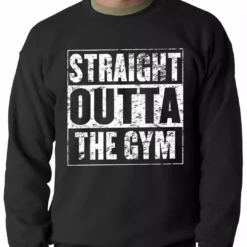 Bewild Hip-Hop Inspired Clothing Straight Outta The Gym Adult Crewneck