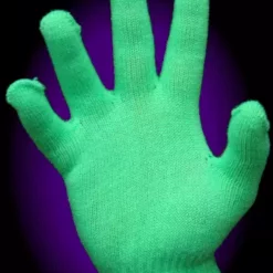 Bewild Neon & Black Light Accessories Super Glow Reactive Rave Gloves (Glows Under Black Light)