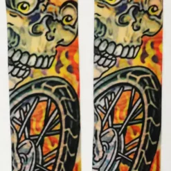 Bewild Illusion Tattoos Skull And Flames Biker Fake Tattoo Sleeves (Pair) 20 Bewild Illusion Tattoos Skull And Flames Biker Fake Tattoo Sleeves (Pair)