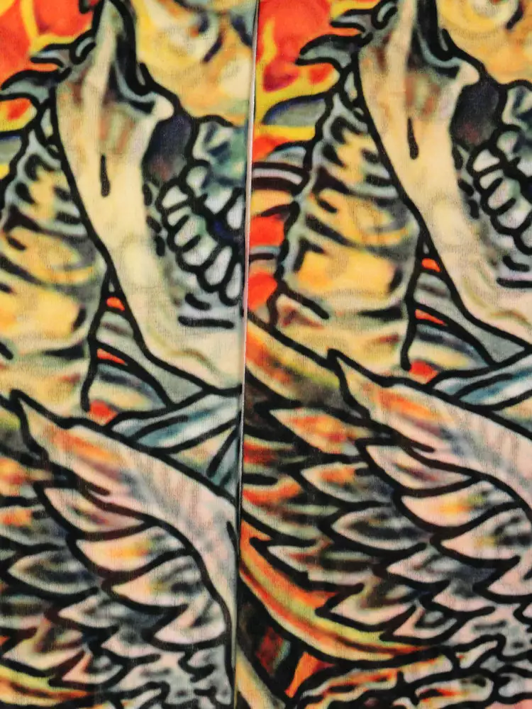 Bewild Illusion Tattoos Skull And Flames Biker Fake Tattoo Sleeves (Pair) 8 Bewild Illusion Tattoos Skull And Flames Biker Fake Tattoo Sleeves (Pair)