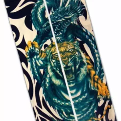 Bewild Illusion Tattoos Tattoo Sleeves - Tiger Vs. Dragon Temporary Tattoo Sleeves (Pair)