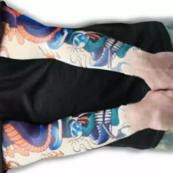 Bewild Tattoo Sleeves - Top Hat Skeleton Temporary Tattoo Sleeves (Pair) Illusion Tattoos