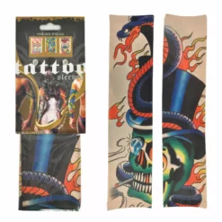 Bewild Tattoo Sleeves - Top Hat Skeleton Temporary Tattoo Sleeves (Pair) Illusion Tattoos
