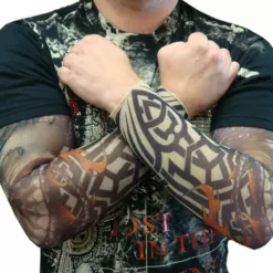 Bewild Tattoo Sleeves - Tribal Biker Tattoo Sleeve (Pair) Illusion Tattoos