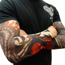 Bewild Illusion Tattoos Tattoo Sleeves - Tribal Dragon Heart Tattoo Sleeves (Pair)