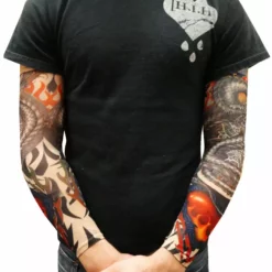 Bewild Illusion Tattoos Tattoo Sleeves - Tribal Dragon Heart Tattoo Sleeves (Pair)