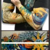 Bewild Illusion Tattoos Tattoo Sleeves - Two Faced Sun Temporary Tattoo Sleeves (Pair)