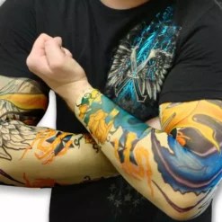 Bewild Illusion Tattoos Tattoo Sleeves - Two Faced Sun Temporary Tattoo Sleeves (Pair)