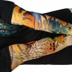 Bewild Illusion Tattoos Tattoo Sleeves - Two Faced Sun Temporary Tattoo Sleeves (Pair)