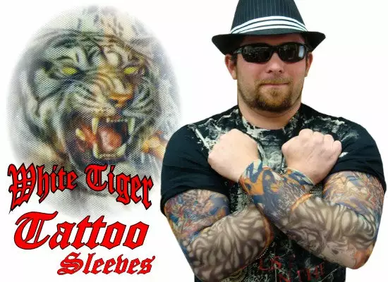 Bewild Tattoo Sleeves - White Tiger Tattoo Sleeves (Pair) 8 Bewild Tattoo Sleeves - White Tiger Tattoo Sleeves (Pair)