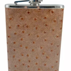 Bewild Textured 8oz Brown Leather Flask 9 Bewild Textured 8oz Brown Leather Flask