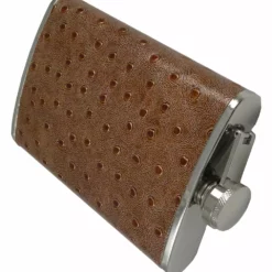 Bewild Textured 8oz Brown Leather Flask 11 Bewild Textured 8oz Brown Leather Flask