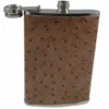 Bewild Textured 8oz Brown Leather Flask 2 Bewild Textured 8oz Brown Leather Flask
