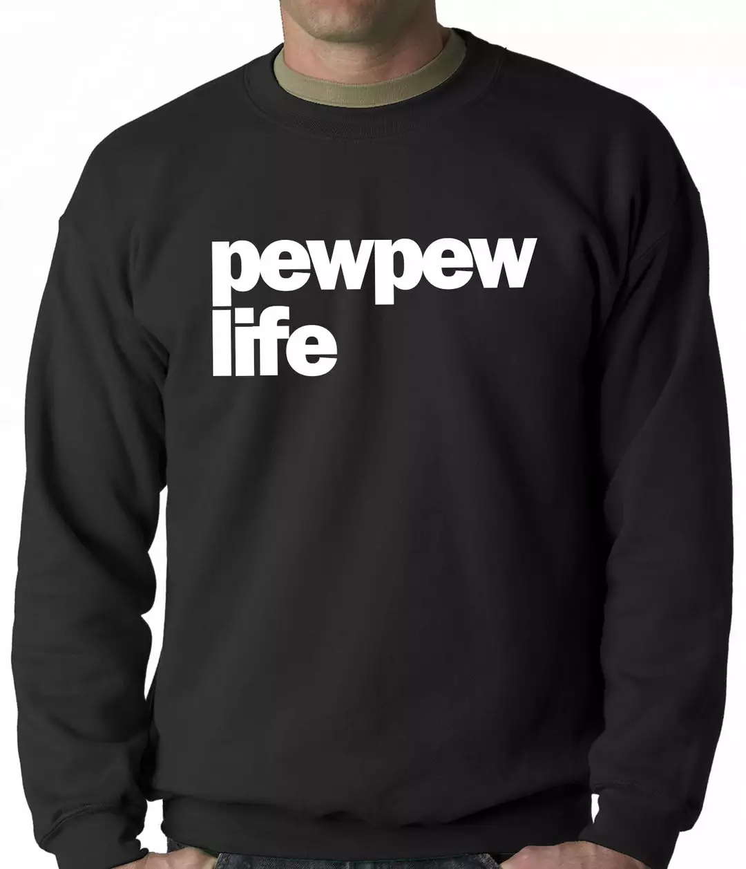 Bewild The Pew Pew Life Adult Crewneck 4 Bewild The Pew Pew Life Adult Crewneck