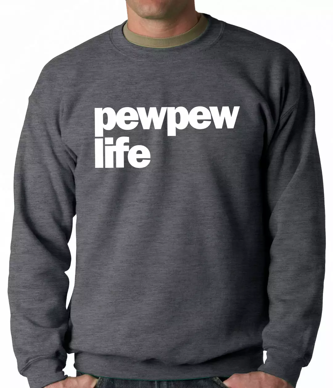 Bewild The Pew Pew Life Adult Crewneck 5 Bewild The Pew Pew Life Adult Crewneck