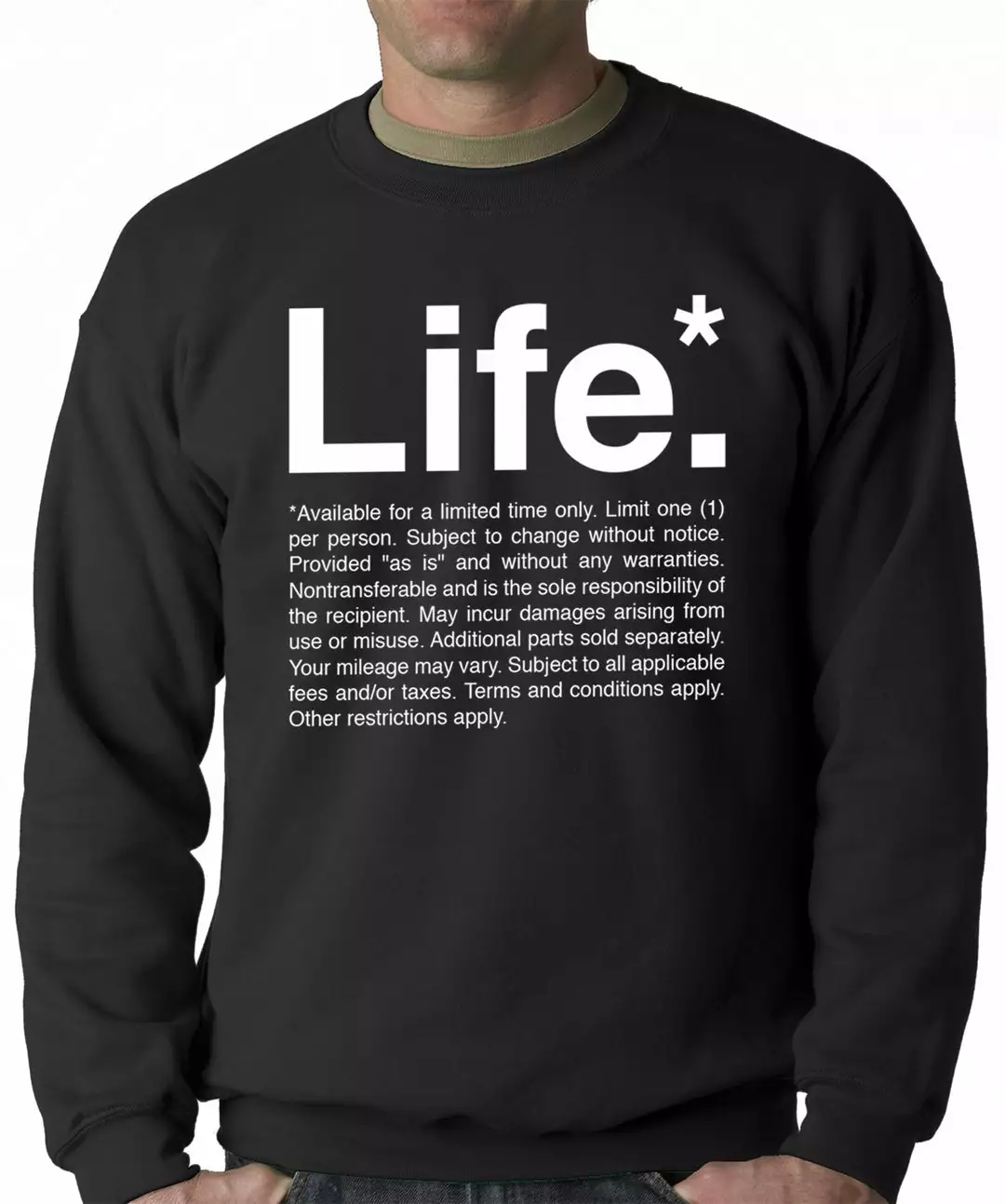 Bewild The Terms Of Life Adult Crewneck Cool Funny & Offensive 4 Bewild The Terms Of Life Adult Crewneck Cool Funny & Offensive