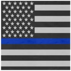 Bewild Thin Blue Line Flag Bandana (22x22") Bandannas